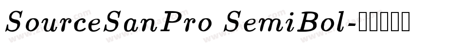 SourceSanPro SemiBol字体转换